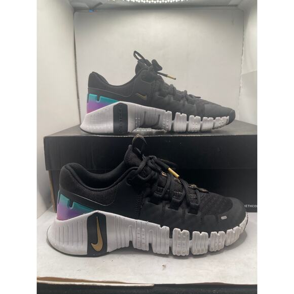 Nike Free Metcon 5 Black Fireberry Gold (Women's) US 6.5 - Picture 1 of 10